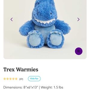 Blue Trex Warmies Plush Toy